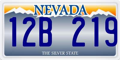 NV license plate 12B219