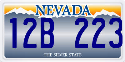 NV license plate 12B223