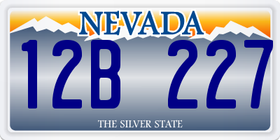 NV license plate 12B227