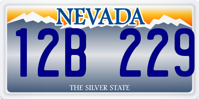 NV license plate 12B229