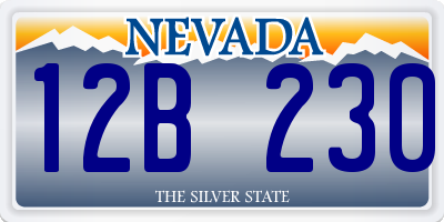 NV license plate 12B230