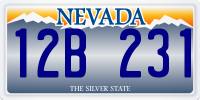 NV license plate 12B231