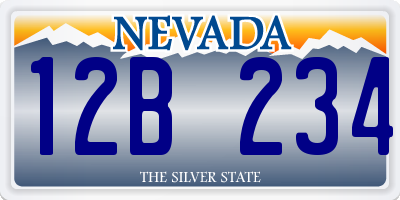 NV license plate 12B234