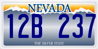NV license plate 12B237