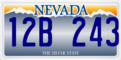 NV license plate 12B243