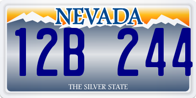 NV license plate 12B244