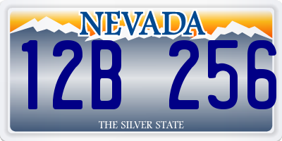 NV license plate 12B256