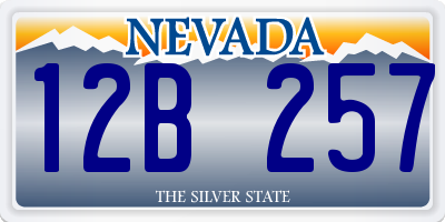 NV license plate 12B257