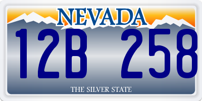 NV license plate 12B258