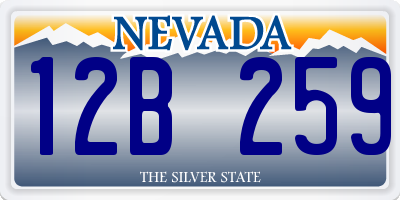 NV license plate 12B259