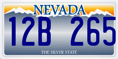NV license plate 12B265