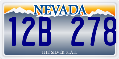 NV license plate 12B278