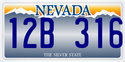 NV license plate 12B316