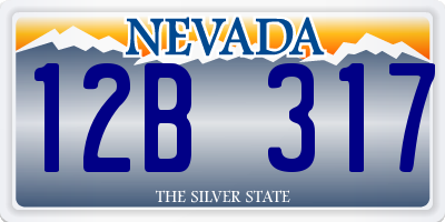 NV license plate 12B317