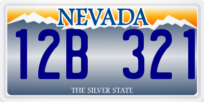 NV license plate 12B321