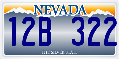 NV license plate 12B322