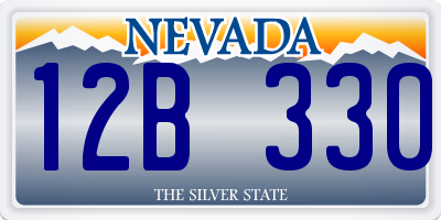NV license plate 12B330