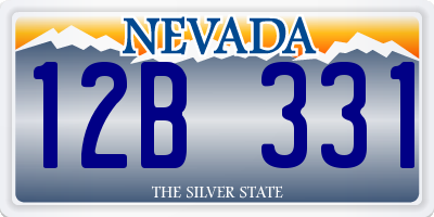NV license plate 12B331