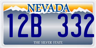 NV license plate 12B332