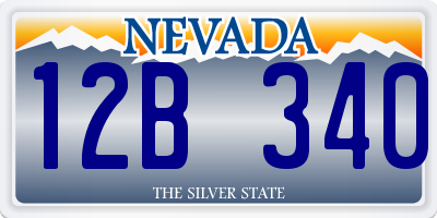 NV license plate 12B340