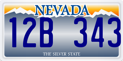 NV license plate 12B343