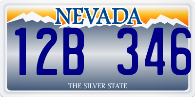 NV license plate 12B346