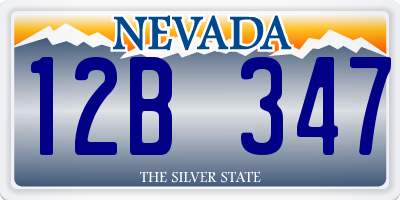 NV license plate 12B347