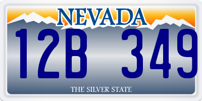 NV license plate 12B349