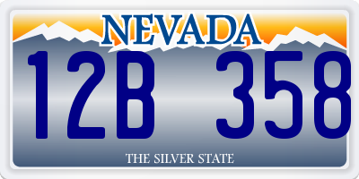 NV license plate 12B358