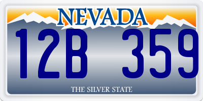 NV license plate 12B359