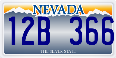 NV license plate 12B366