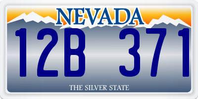 NV license plate 12B371