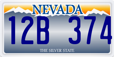 NV license plate 12B374