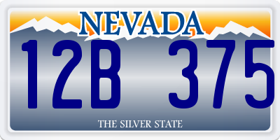 NV license plate 12B375
