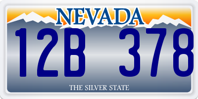 NV license plate 12B378