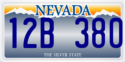 NV license plate 12B380