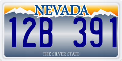 NV license plate 12B391
