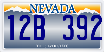 NV license plate 12B392