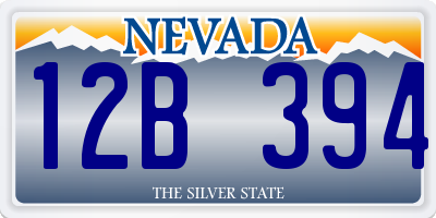NV license plate 12B394