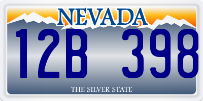 NV license plate 12B398