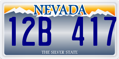 NV license plate 12B417