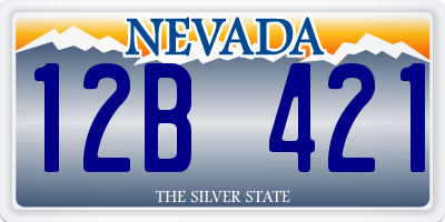 NV license plate 12B421