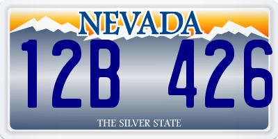 NV license plate 12B426