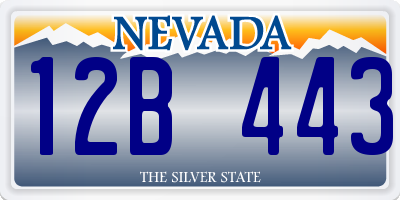 NV license plate 12B443