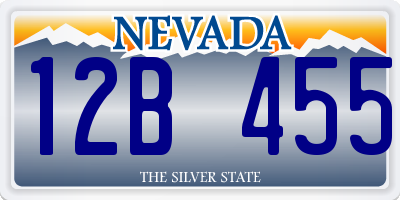 NV license plate 12B455