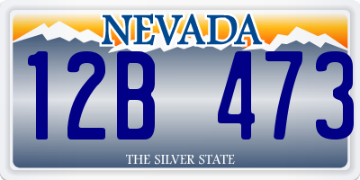 NV license plate 12B473