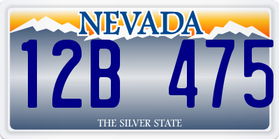 NV license plate 12B475