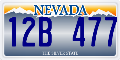 NV license plate 12B477