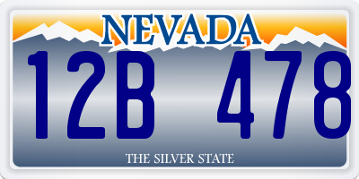 NV license plate 12B478