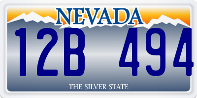 NV license plate 12B494